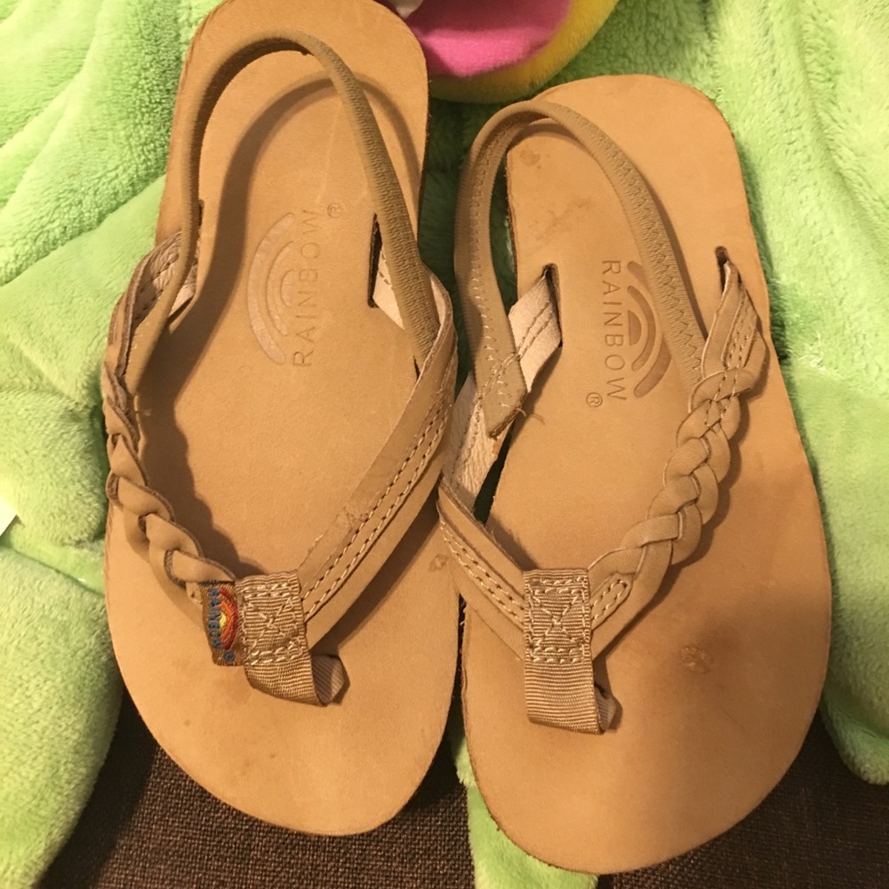 Rainbow Tan Flip Flops